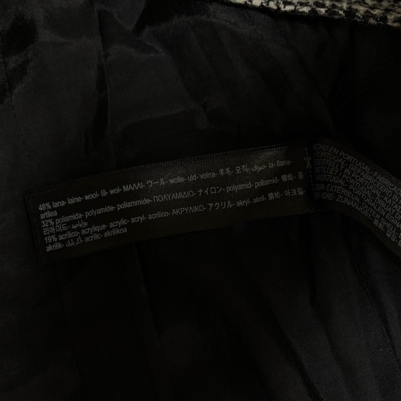 Massimo Dutti Black and White Houndstooth Blazer Wool - Picture 7 of 13